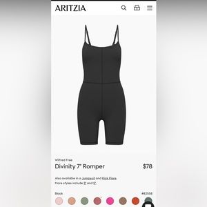 Aritzia divinity 7 inch romper